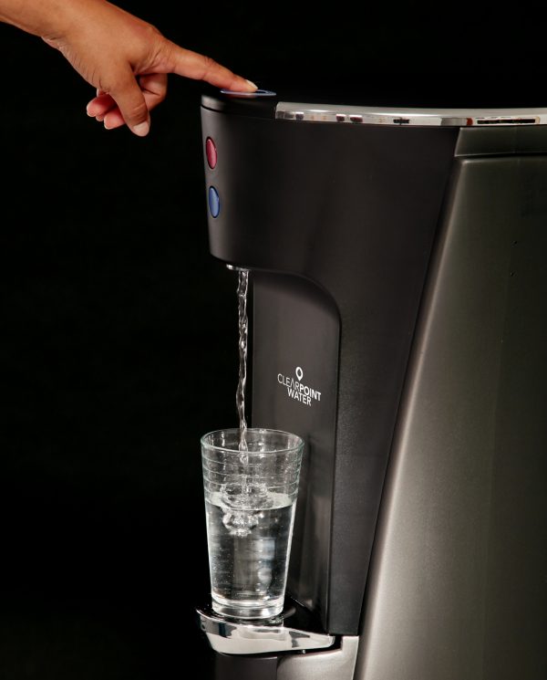 Olympia BottleLess Water Cooler filling glass